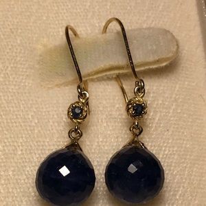 14k Vintage Sapphire Earring